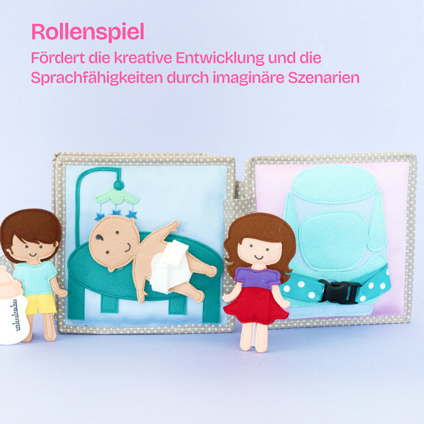 Bébé Jolly- 6 pages Mini Quiet Book