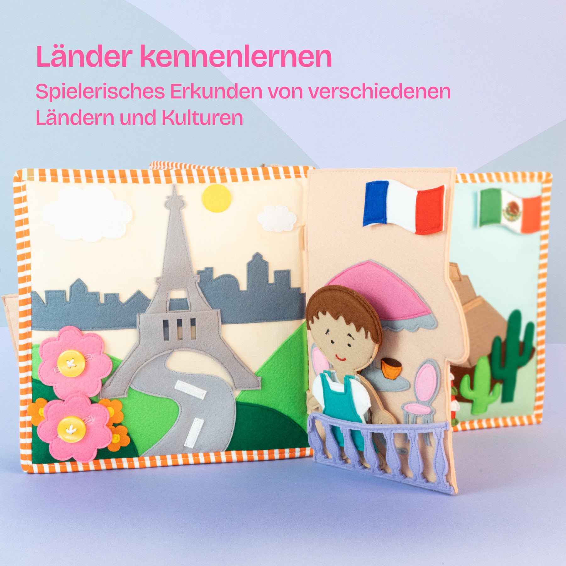 Un voyage autour du monde - quiet book de 8 pages