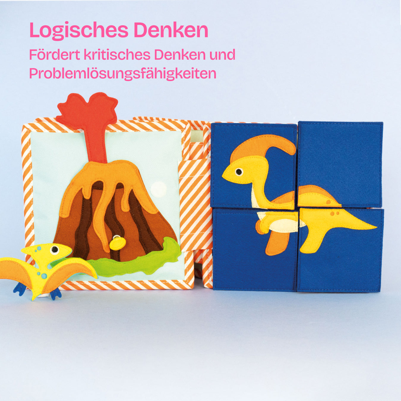 Dino amis – Mini quiet book de 6 pages