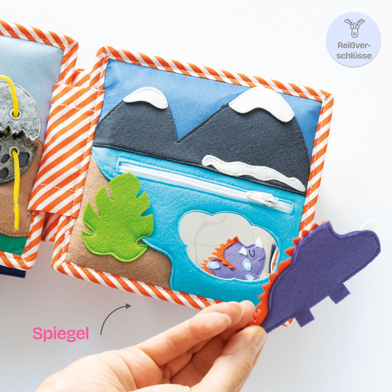 Dino amis – Mini quiet book de 6 pages