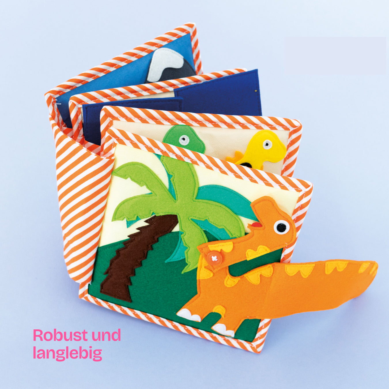 Dino amis – Mini quiet book de 6 pages