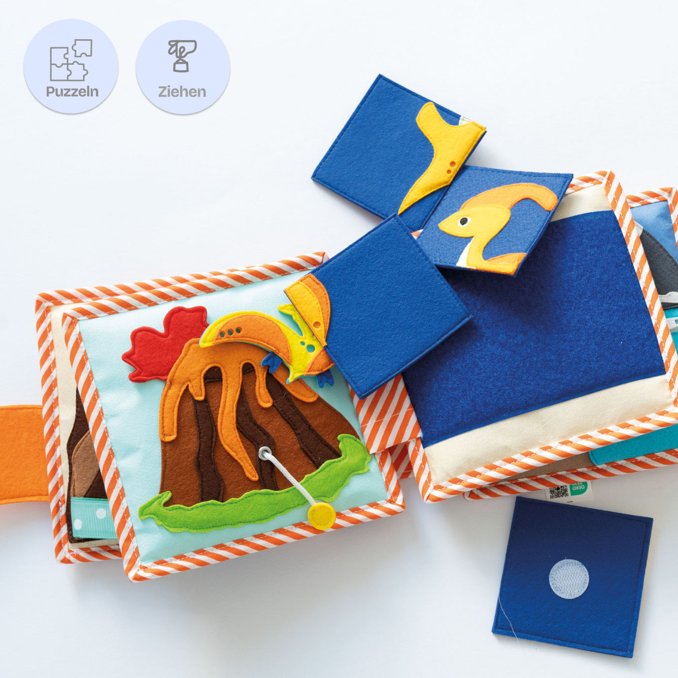 Dino amis – Mini quiet book de 6 pages