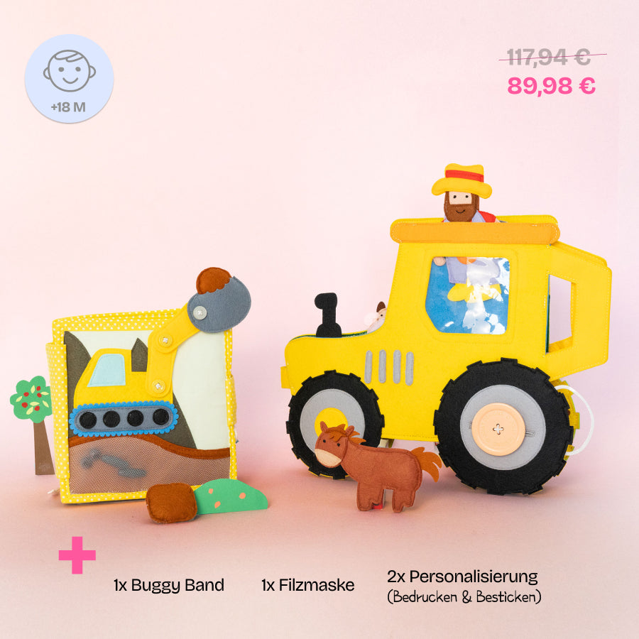 Rencontre entre tracteur et excavatrice !
