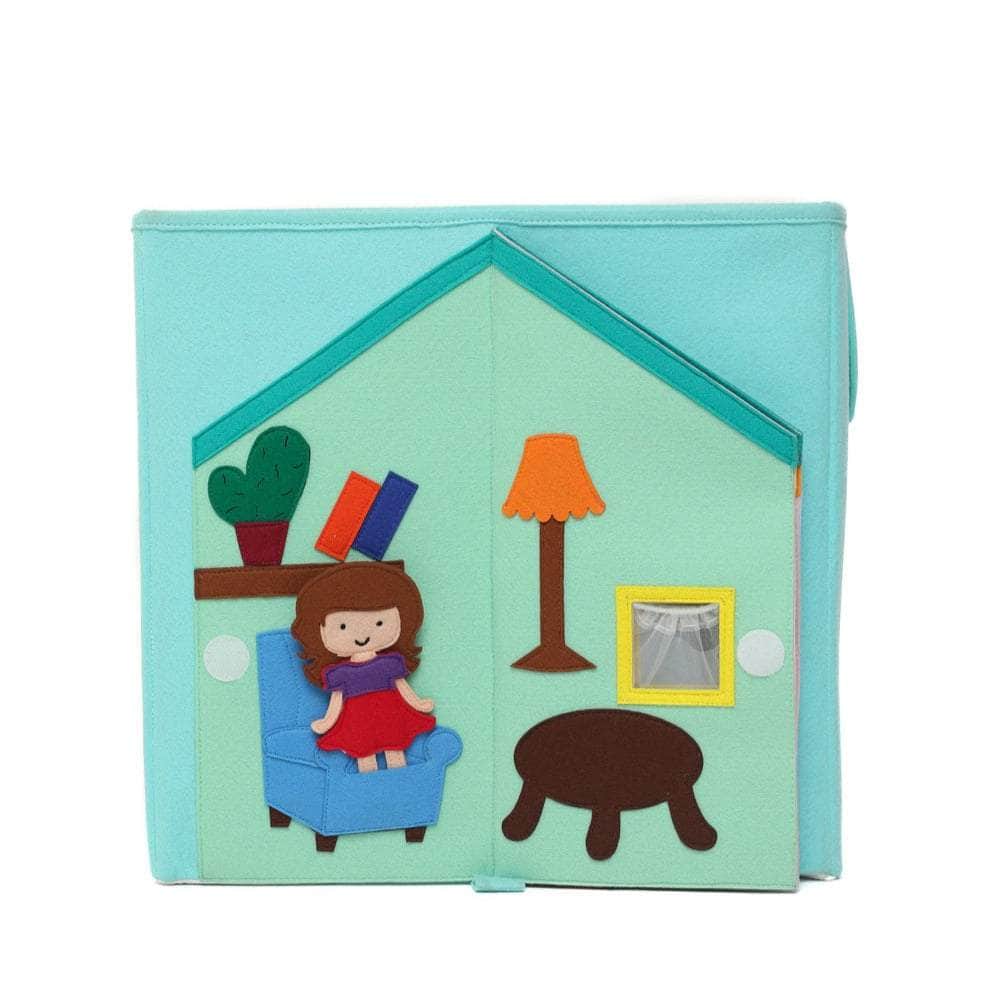 Boîte de rangement - Maison de poupées (carrée)