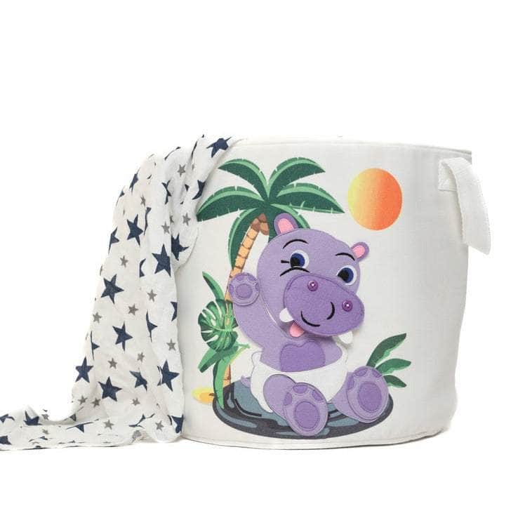 Boîte de rangement - Bébé hippopotame (ronde)
