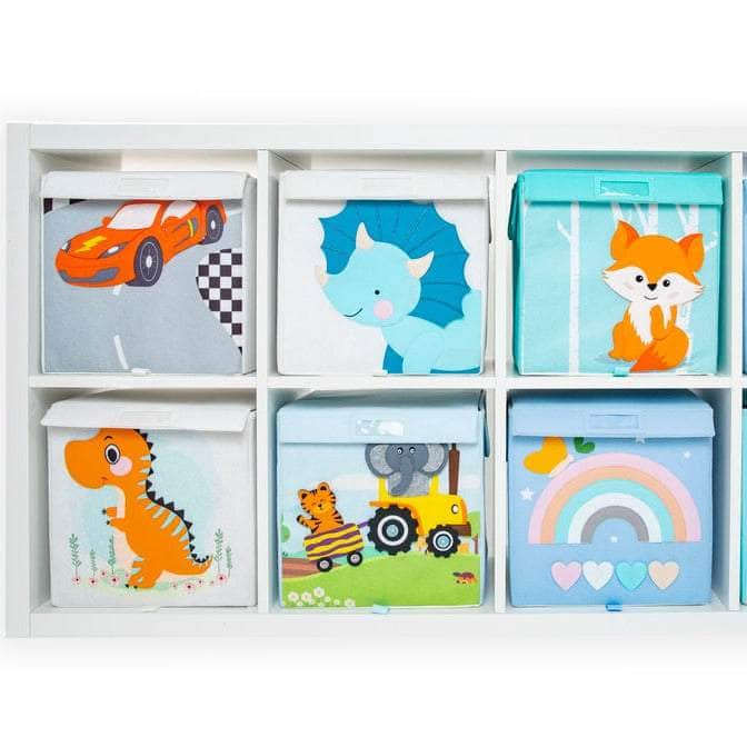 Boîte de rangement - Le train des animaux (carrée)